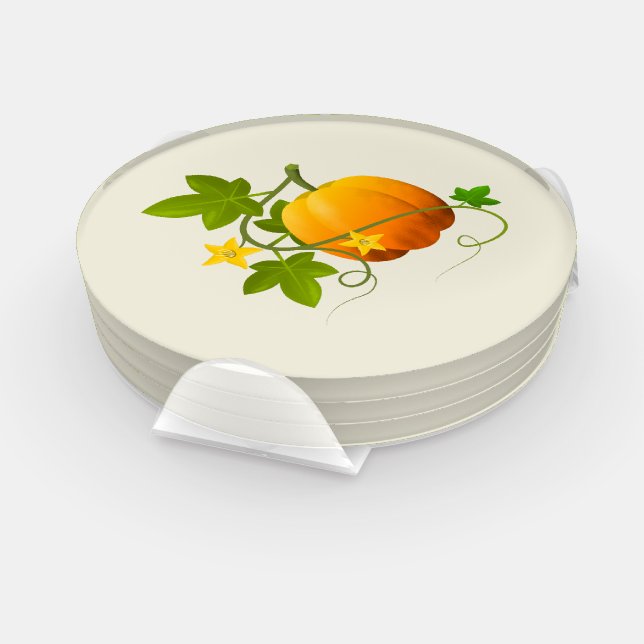 Autumn Pumpkin Coaster Set (Set)