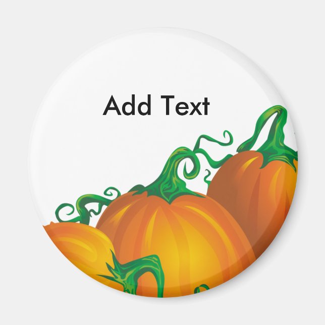 Autumn Pumpkin Customizable Magnet (Front)