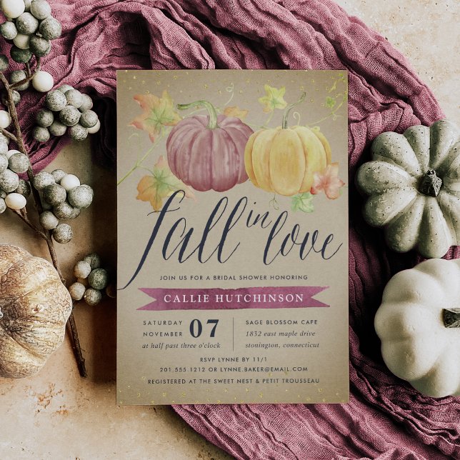 Autumn Pumpkin | Fall Bridal Shower Invitation (Creator Uploaded)