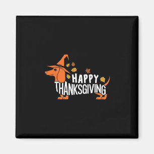 Autumn Pumpkin Fall Dachshund Thanksgiving Womens Magnet