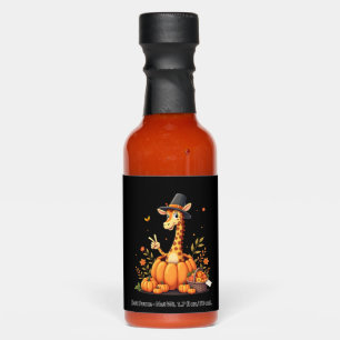 Autumn Pumpkin Fall Giraffe Thanksgiving Womens Me Hot Sauces