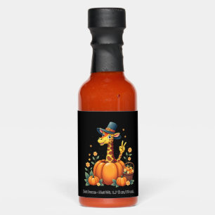 Autumn Pumpkin Fall Giraffe Thanksgiving Womens Me Hot Sauces