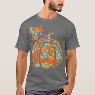 Autumn Pumpkin Fall Harvest Polka Dot Internationa T-Shirt