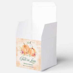 Autumn Pumpkin Fall in Love Wedding Favor Boxes