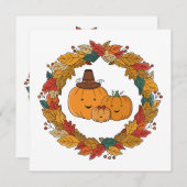 Autumn Pumpkin Family Wreath (Front/Back)