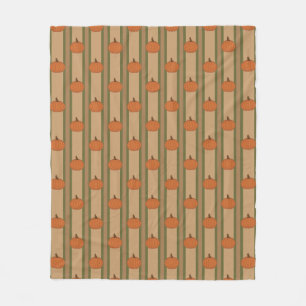 Autumn Pumpkin Fleece Blanket