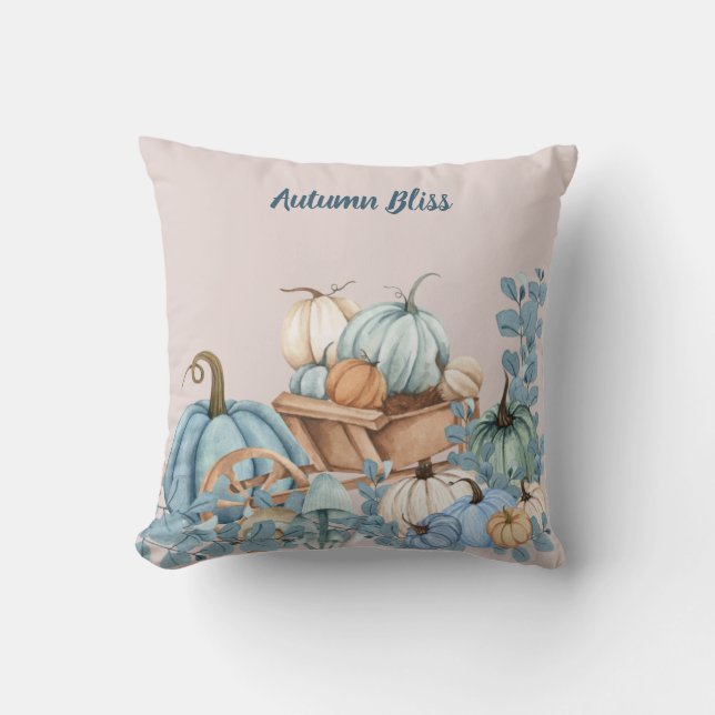 Autumn Pumpkin Garden  Throw Pillow (Front)