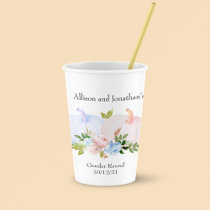 Autumn Pumpkin Gender Reveal pink blue Paper Cups