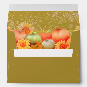 Autumn Pumpkin Green Envelope