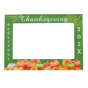 Autumn Pumpkin Green Magnetic Frame
