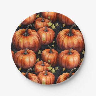 Autumn Pumpkin Halloween Paper Plates