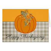 Autumn Pumpkin Happy Thanksgiving Card 1 (Front Horizontal)