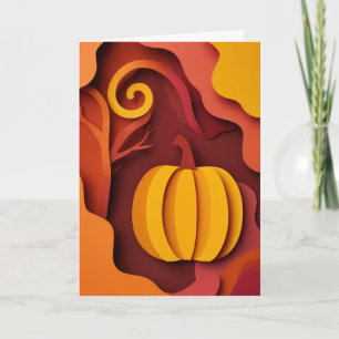 Autumn Pumpkin Harvest Celebration Card