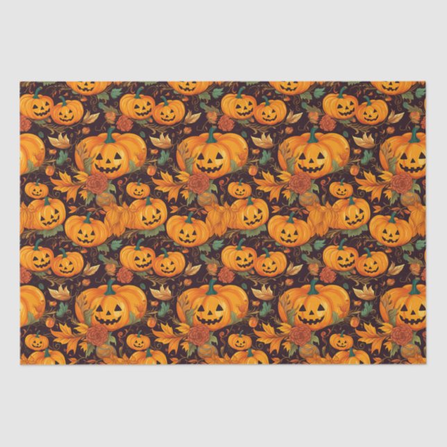 Autumn Pumpkin Harvest Tissue Paper (Front)