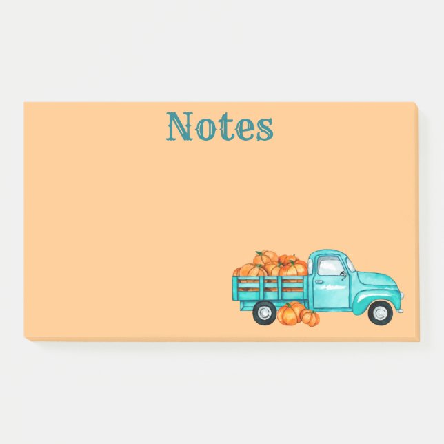 Autumn Pumpkin Harvest Truck Notes (Front)