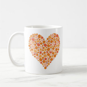 Autumn Pumpkin Heart Fall Leaves Colors October Coffee Mug