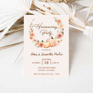 Autumn Pumpkin Housewarming Party Invitation