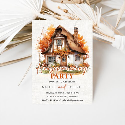 Autumn Pumpkin Housewarming Party Invitation