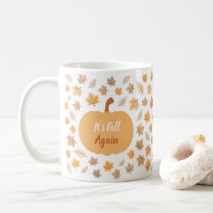 Autumn Pumpkin It's Fall Again Coffee Mug