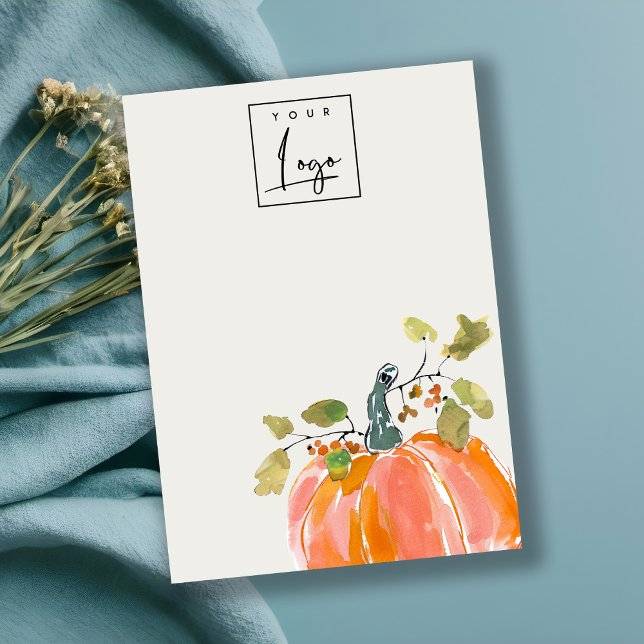 Autumn Pumpkin Logo Earring Necklace Blank Display Business Card (Creator Uploaded)