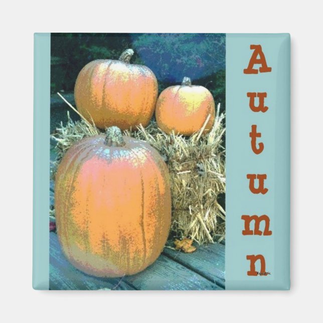 Autumn Pumpkin Magnet (Front)