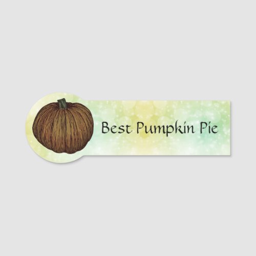 Autumn Pumpkin Name Tag