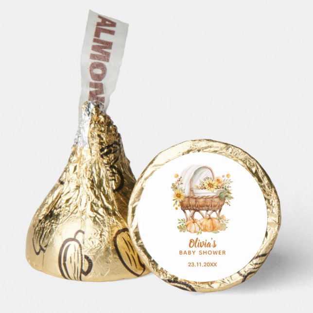Autumn Pumpkin Neutral Baby Shower Hershey®'s Kisses® (Front)