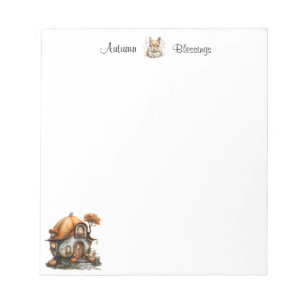 Autumn Pumpkin Note pad with Chipmunk