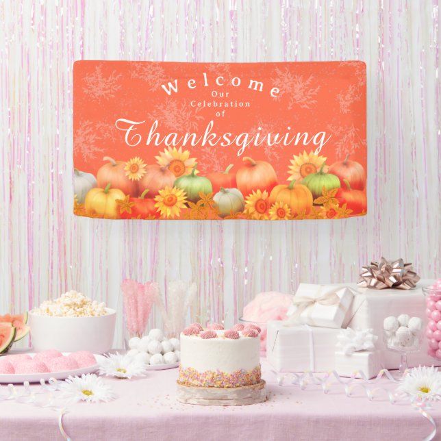 Autumn Pumpkin  Orange Banner (Party)
