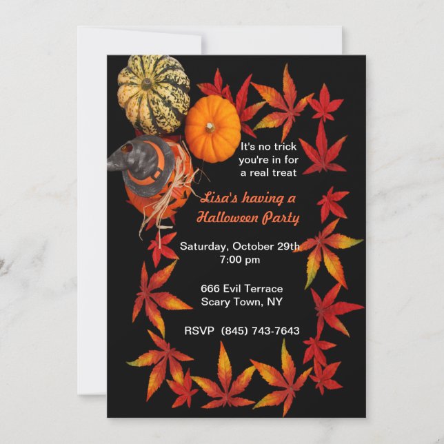 Autumn Pumpkin Party Invitations (Front)
