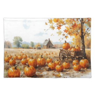 Autumn Pumpkin Patch Cloth Placemat