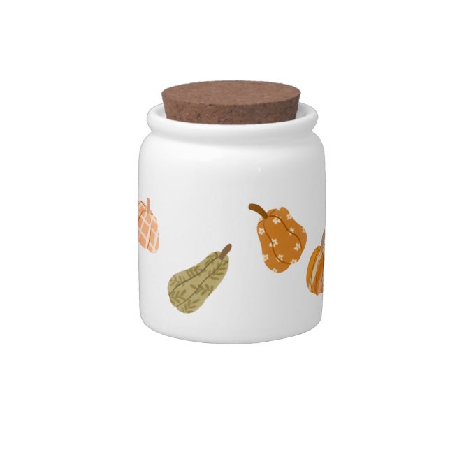 Autumn Pumpkin Patch – Rustic Fall Co Candy Jar (Right)
