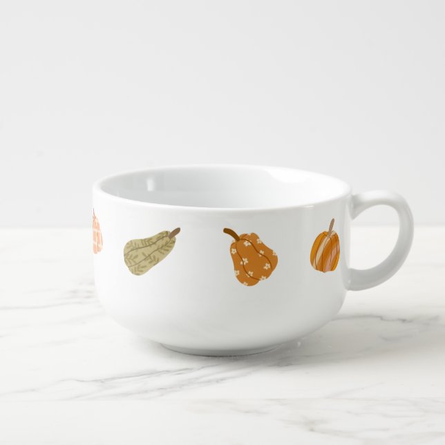Autumn Pumpkin Patch – Rustic Fall Co Soup Mug (Left)