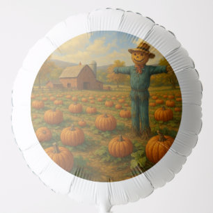 autumn pumpkin patch & scarewcrow balloon
