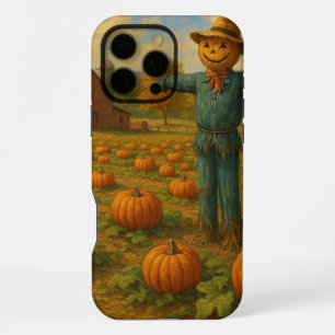 autumn pumpkin patch & scarewcrow iPhone 16 pro max case