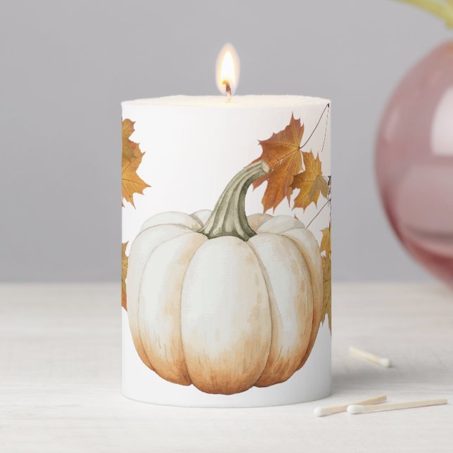 Autumn Pumpkin  Pillar Candle (In Situ)