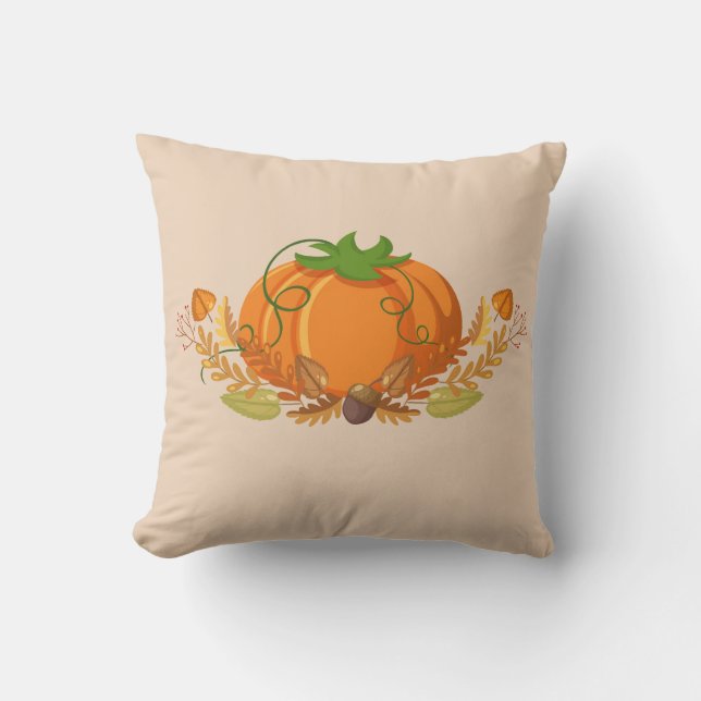 Autumn Pumpkin Pillow (Front)
