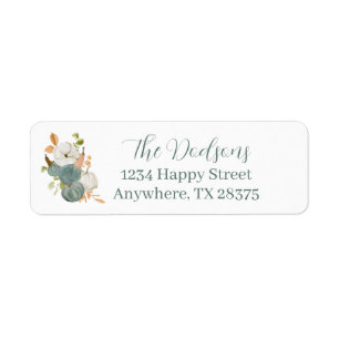 Autumn Pumpkin Return Address Label
