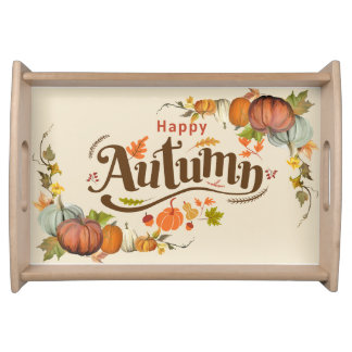 Autumn Pumpkin-Shaped | Fall Serving Tray