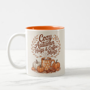 Autumn Pumpkin Spice Aesthetic Coffee Lovers Gift Two-Tone Coffee Mug