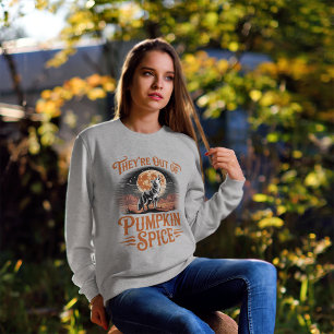 Autumn Pumpkin Spice Humor Bison Stampede Sweatshirt