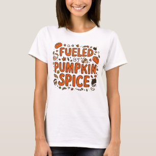 Autumn Pumpkin Spice Inspired Fun Illustration T-Shirt