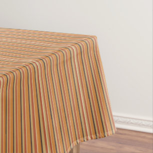 Autumn Pumpkin Spice Stripes of Color Tablecloth