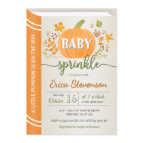 Autumn Pumpkin Storybook Neutral Baby Sprinkle Invitation