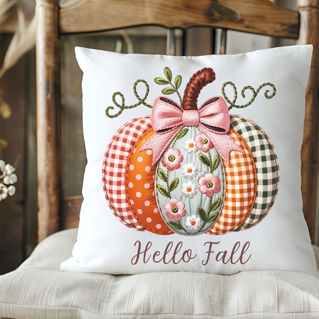Autumn Pumpkin Throw Pillow (Creator Uploaded)