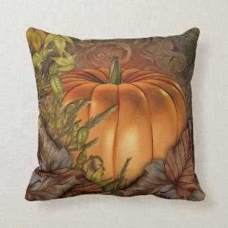Autumn Pumpkin Throw Pillow