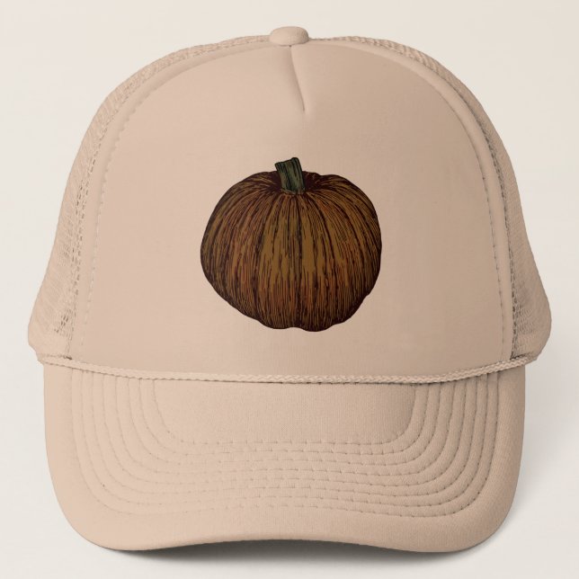 Autumn Pumpkin Trucker Hat (Front)
