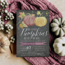 Autumn Pumpkin | Twins Baby Shower Invitation
