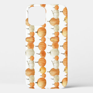Autumn Pumpkin: Watercolor Illustration Pattern iPhone 12 Case