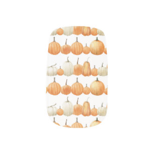 Autumn Pumpkin: Watercolor Illustration Pattern Minx Nail Art